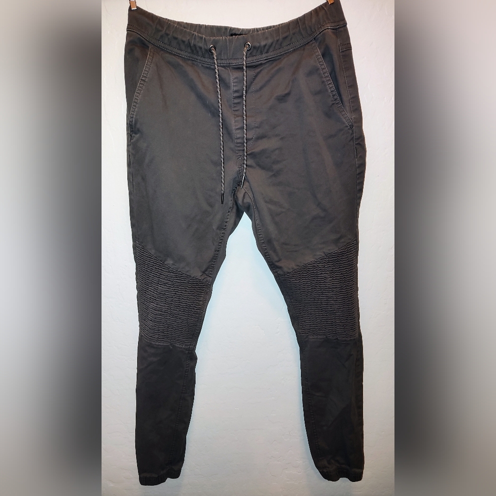 Express men's motorcycle joggers. Size XS. Grey. Elastic. Cotton